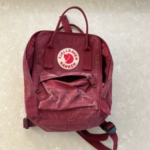 Well loved fjallraven backpack